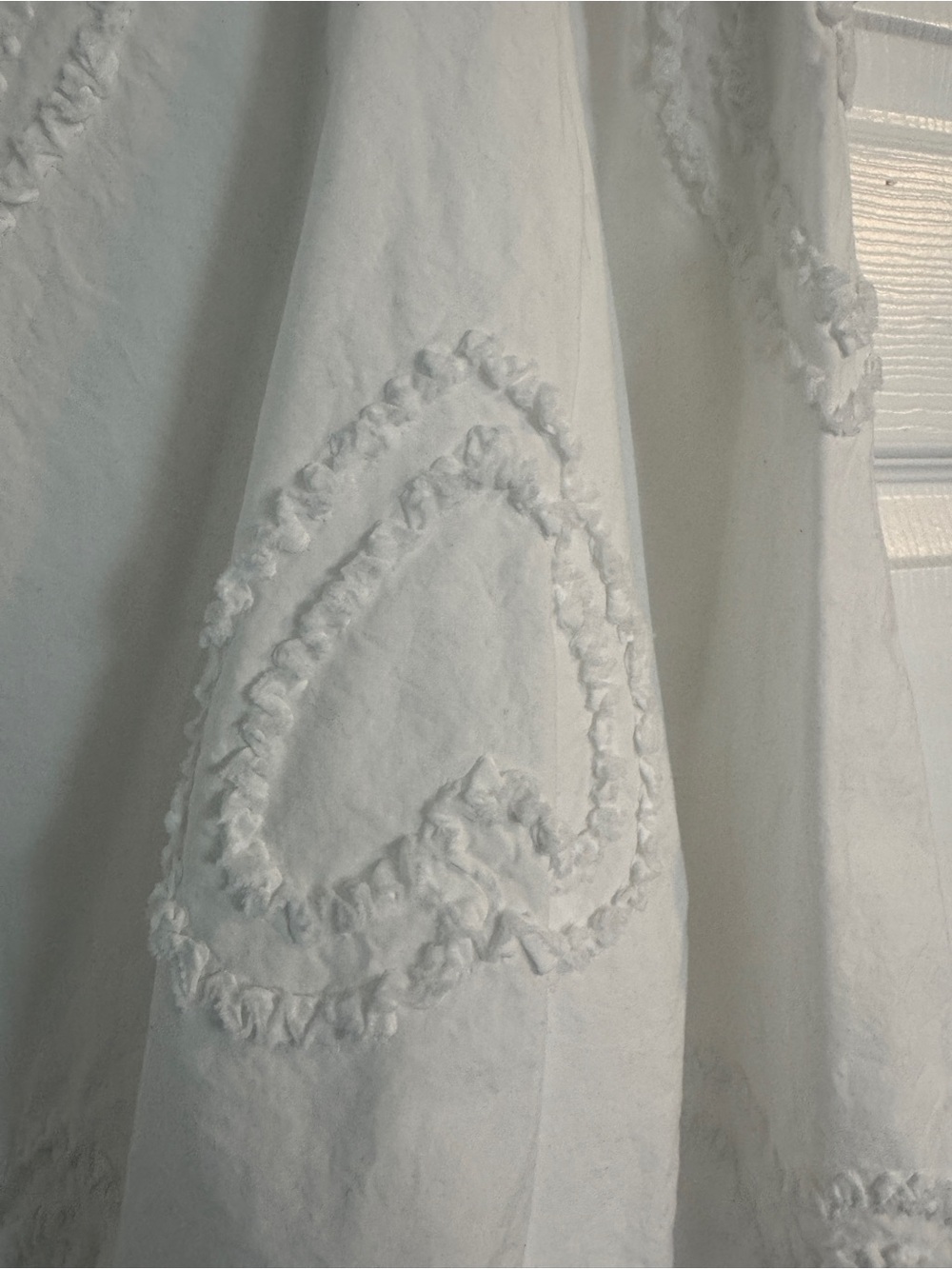Zara White Heart Embroidered Girls' Dress - Picture 3 of 6